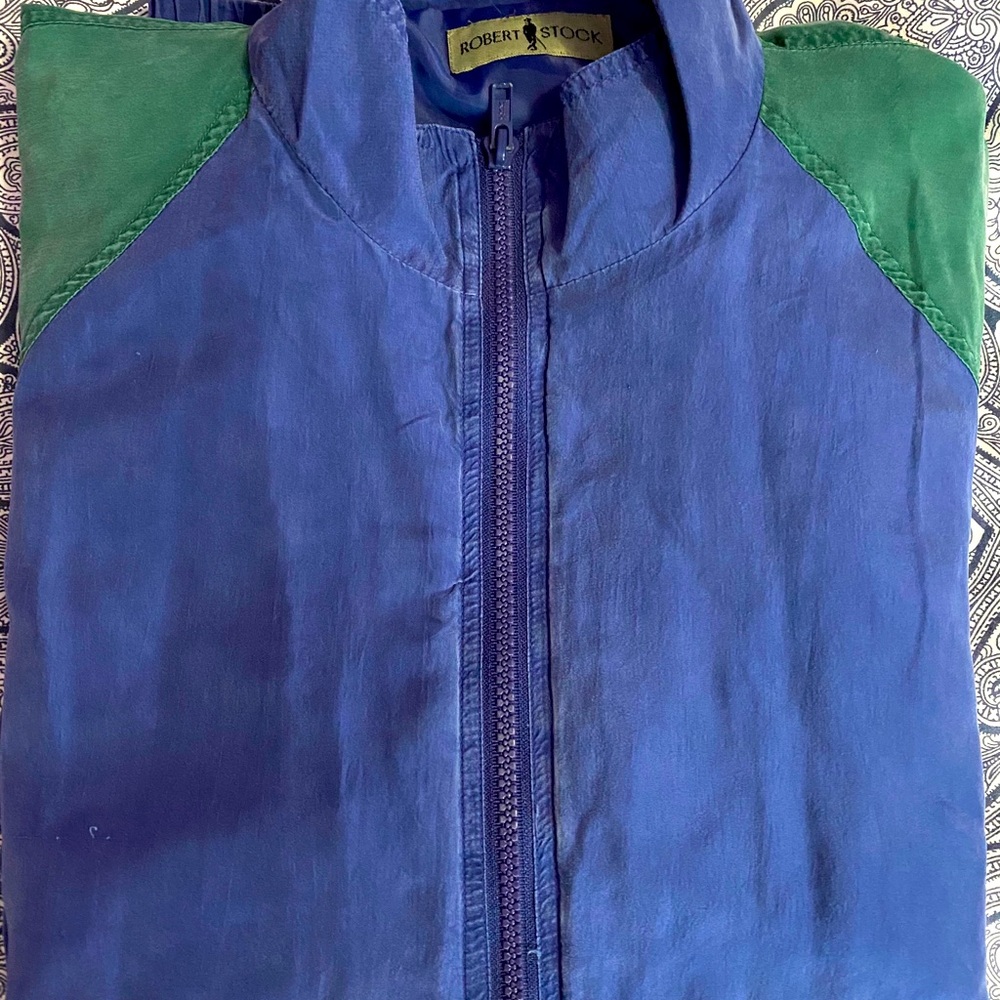 ROBERT STOCK silk bomber jacket men’s size medium - Picture 1 of 4